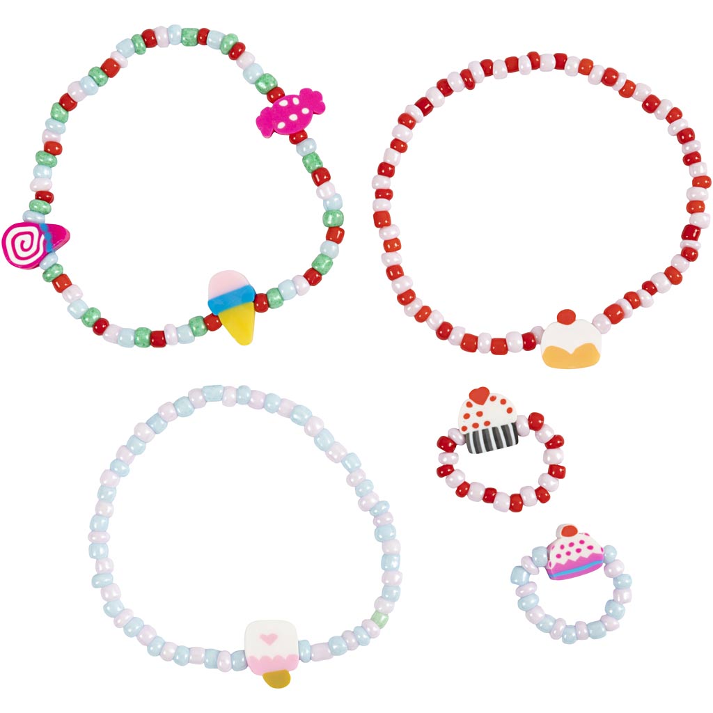 Smykker Creativ Company Mini DIY Kit  Elastisk Armbånd og Ring
