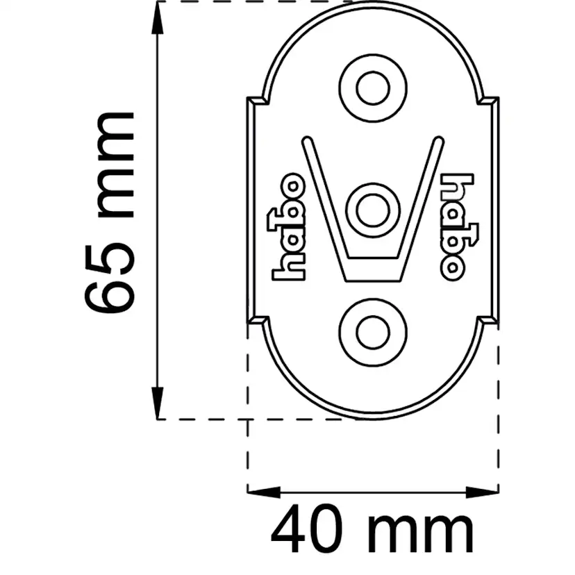 Festeplate Habo 1105 2-pk