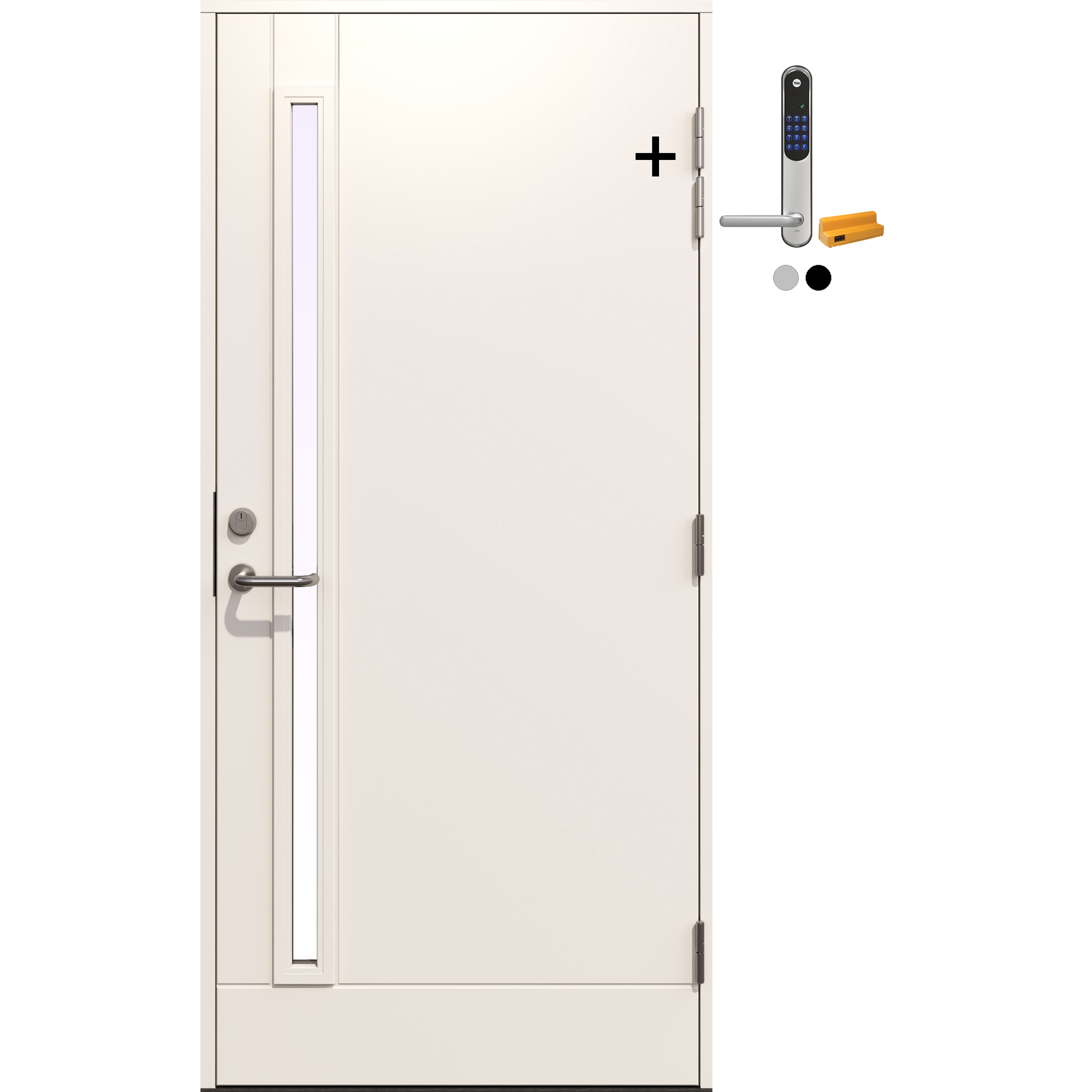 Ytterdør Gilje Hades med Yale Doorman Classic Home