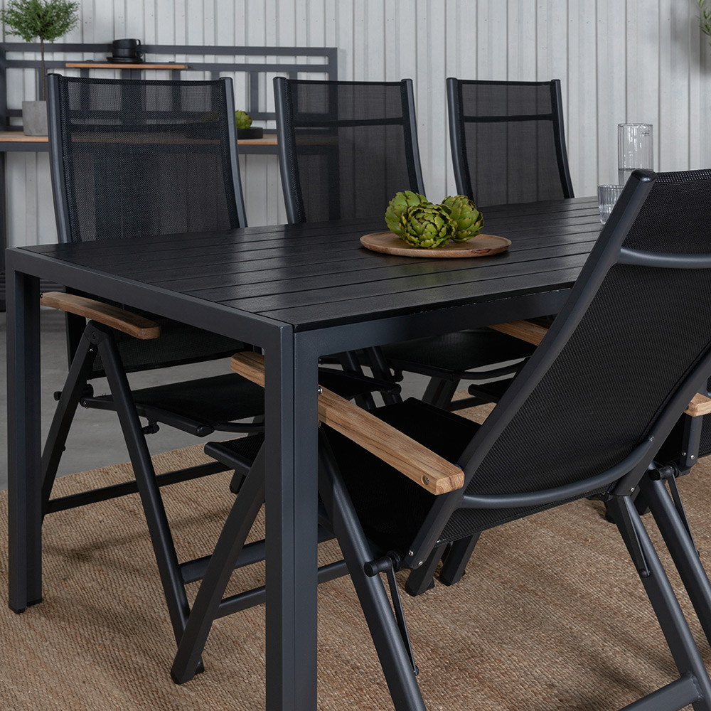 Spisegruppe Venture Home Bront med 6 Perla Posisjonsstoler