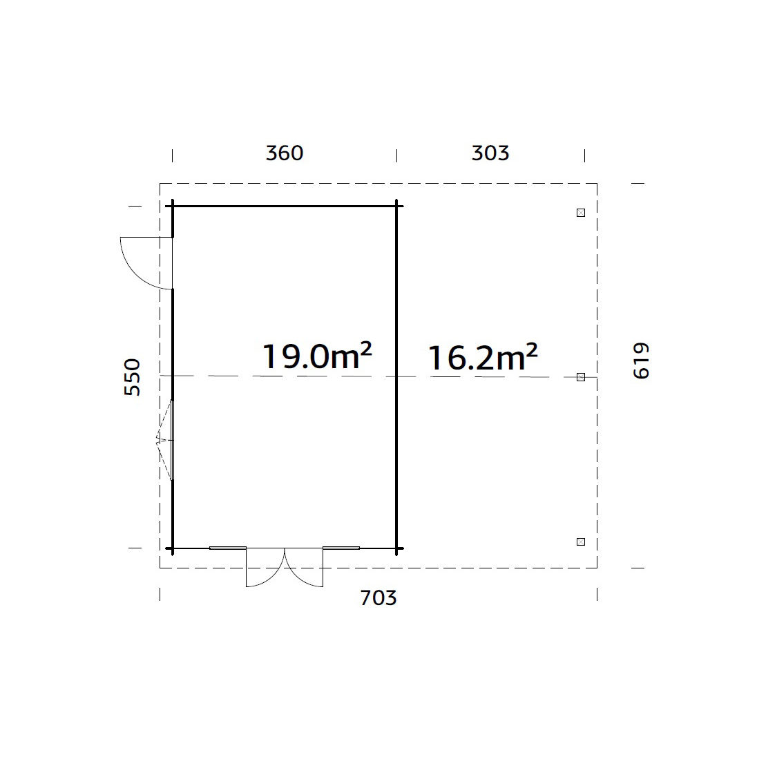 Hytte Palmako Irene 36,5 m2