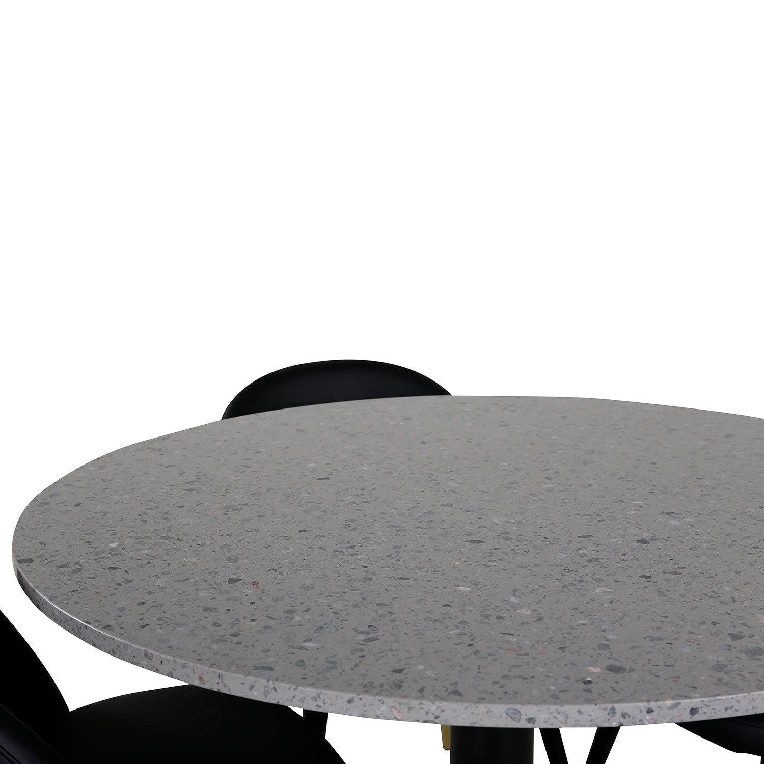 Spisegruppe Venture Home Razzia med 4 Velvet Stoler Skinn