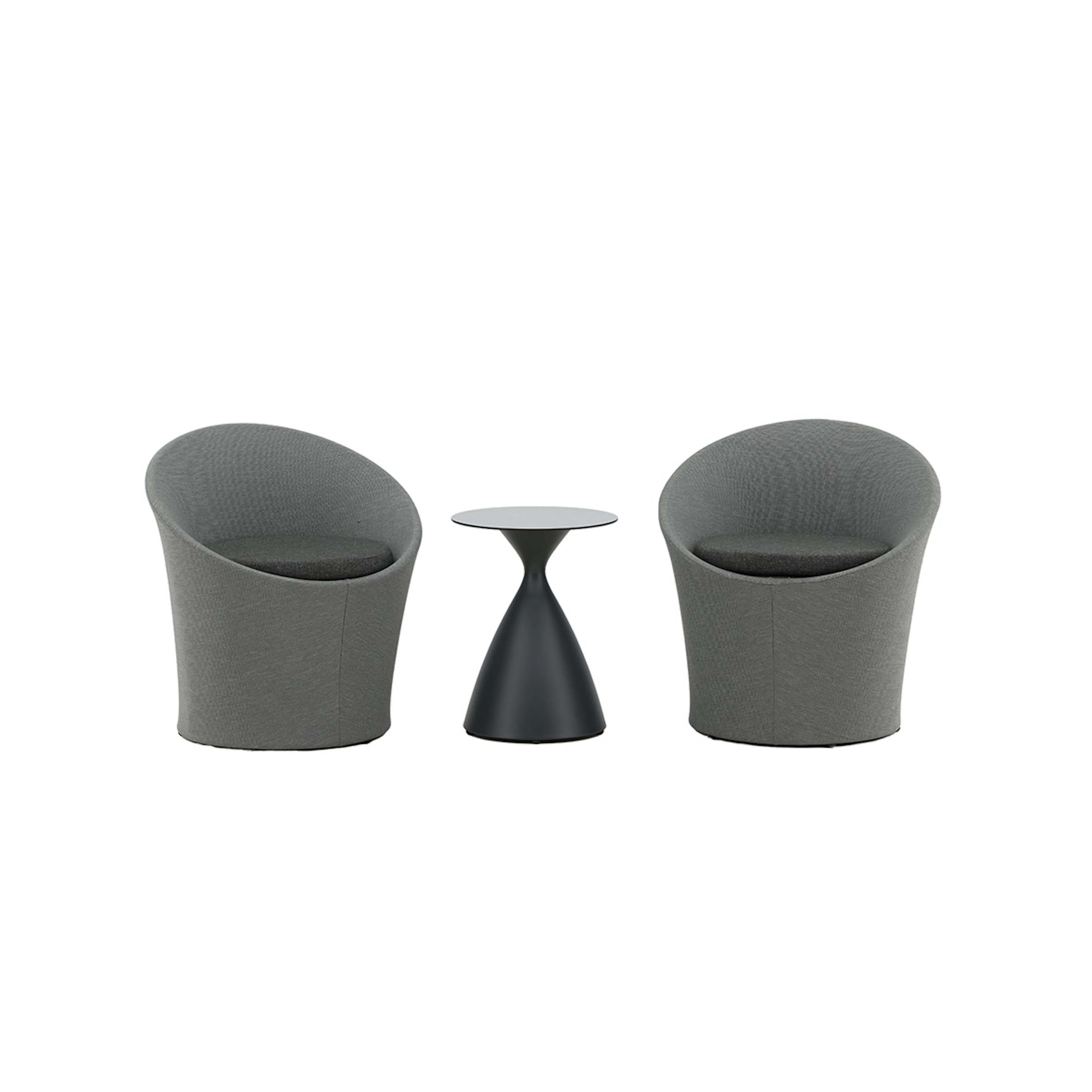 Spoga - Lounge Set- Black / Grey - - Loungesett Venture Home Spoga