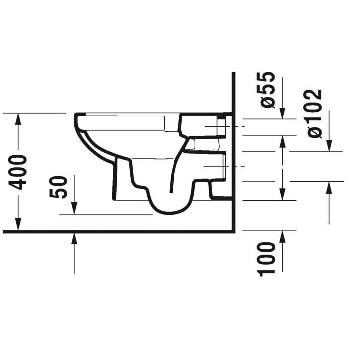 Vegghengt Toalett Duravit Durastyle Rimless med Toalettsete