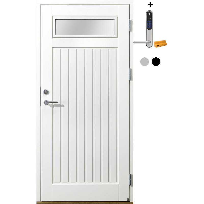 Ytterdør Tundøren Function 350 G48 Hvit med Yale Doorman Classic Home