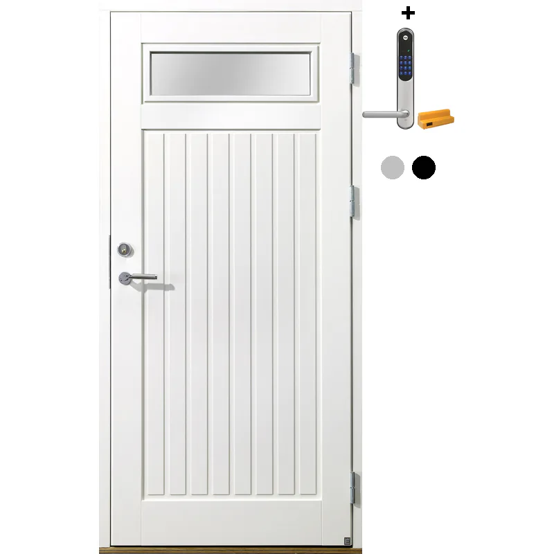 Ytterdør Tundøren Function 350 G48 Hvit med Yale Doorman Classic Home