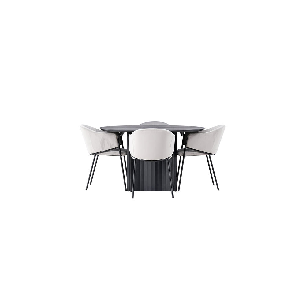 Spisegruppe Venture Home Matilda med 4 Evelina Stoler