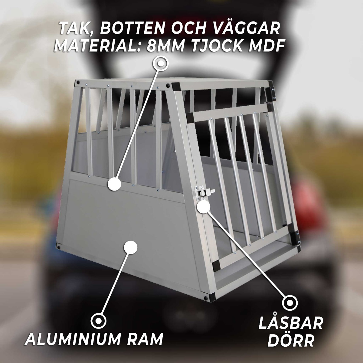 Hundebur Trekker S 54x69x60 cm