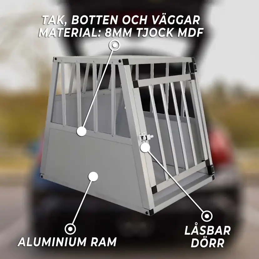Hundebur Trekker S 54x69x60 cm