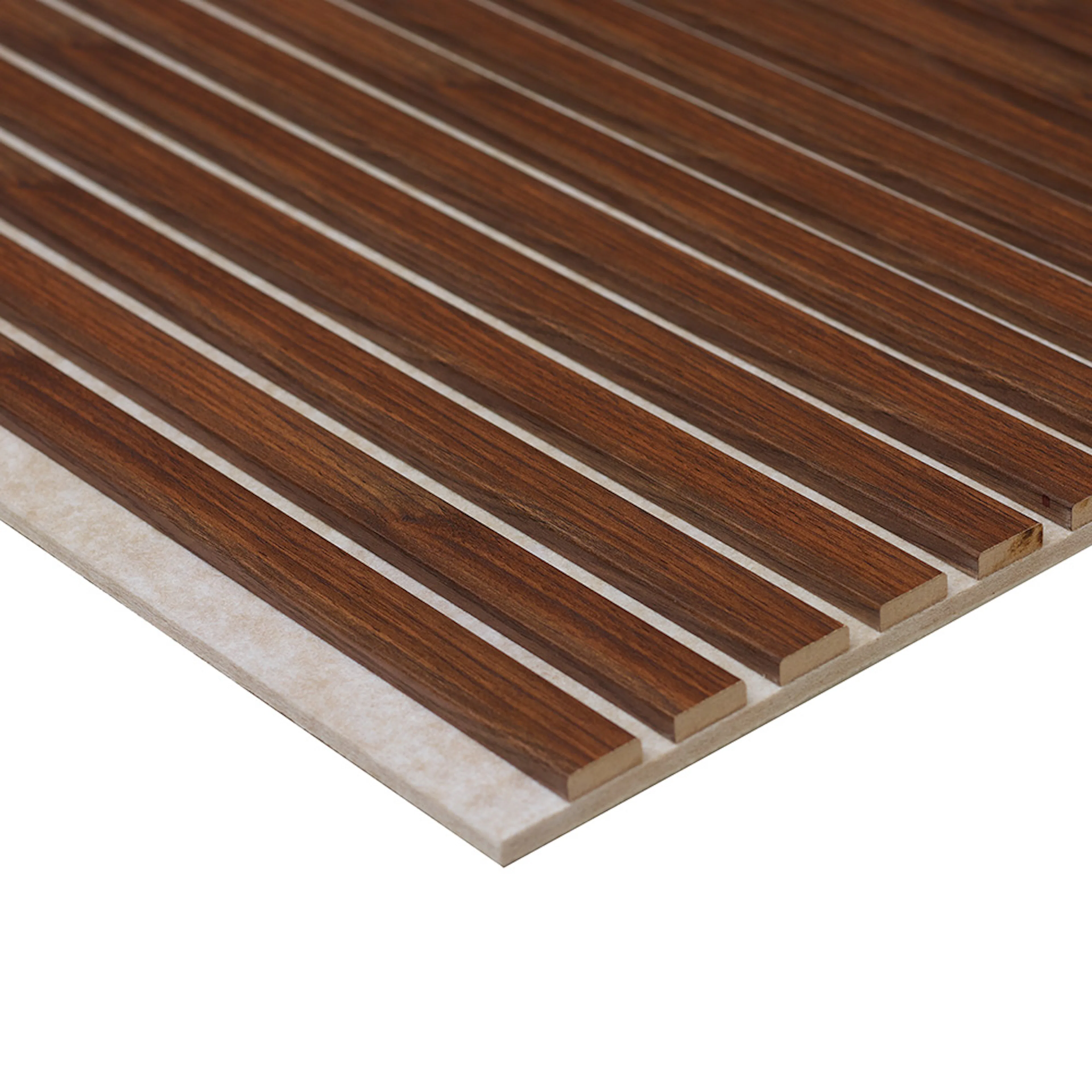 Akustikpanel Harmoni VALNÖT beige filt 2590x615x20 Valnøtt