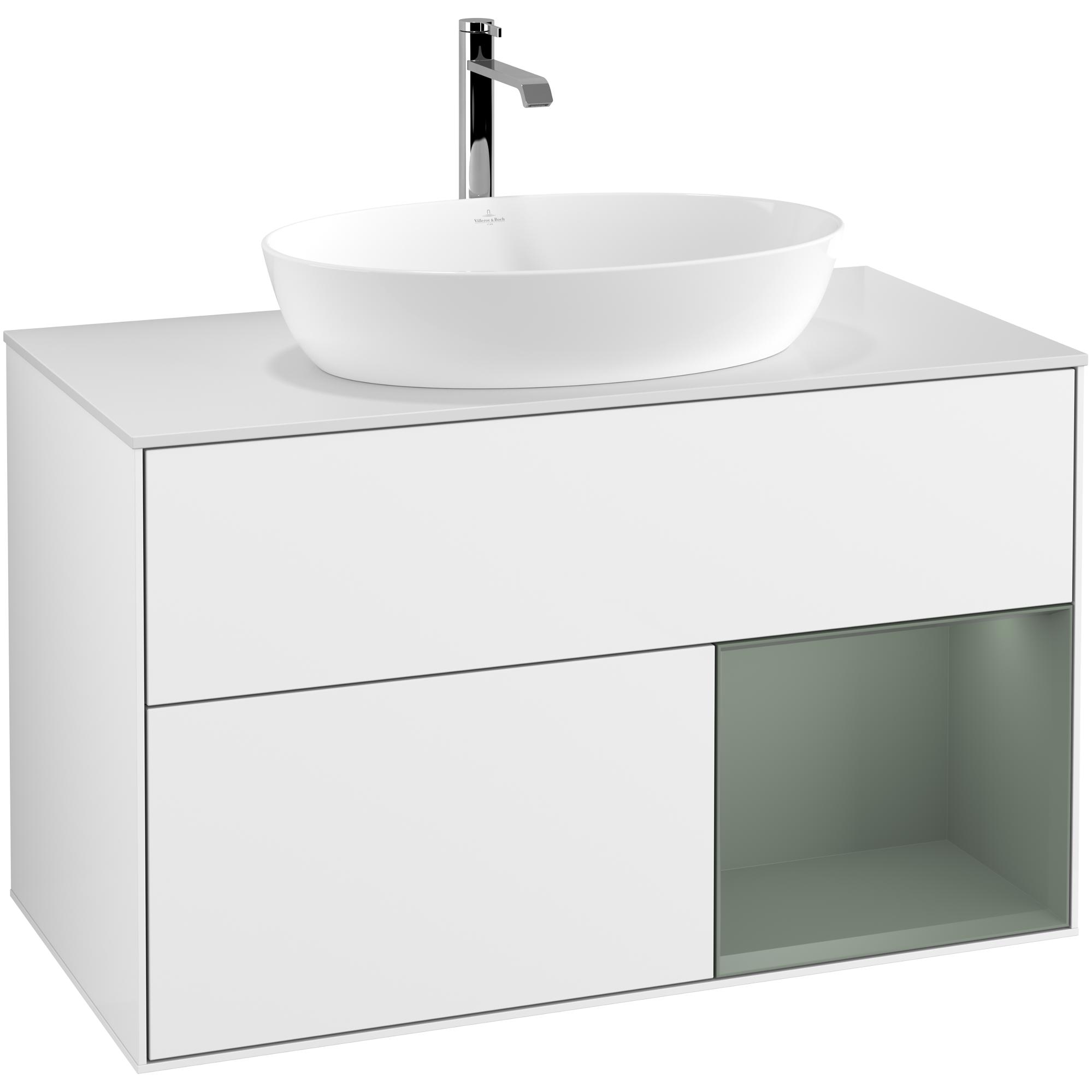 Tvättställsskåp Villeroy & Boch Finion med 2 Lådor Hylla och Bänkskiva för Fristående Tvättställ från Artis & Collaro | badrum - badrumsmobler - tvattstallsskap-och-kommod | KakelKungen