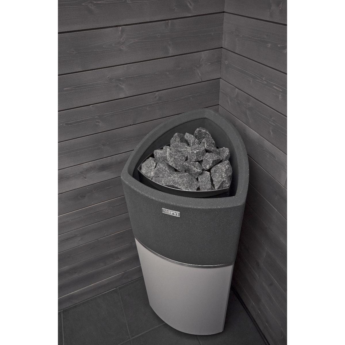 Elektriskt Badstuaggregat Narvi Trio Antrasitt/Hvit, 9 kW, U Antracit/Hvit