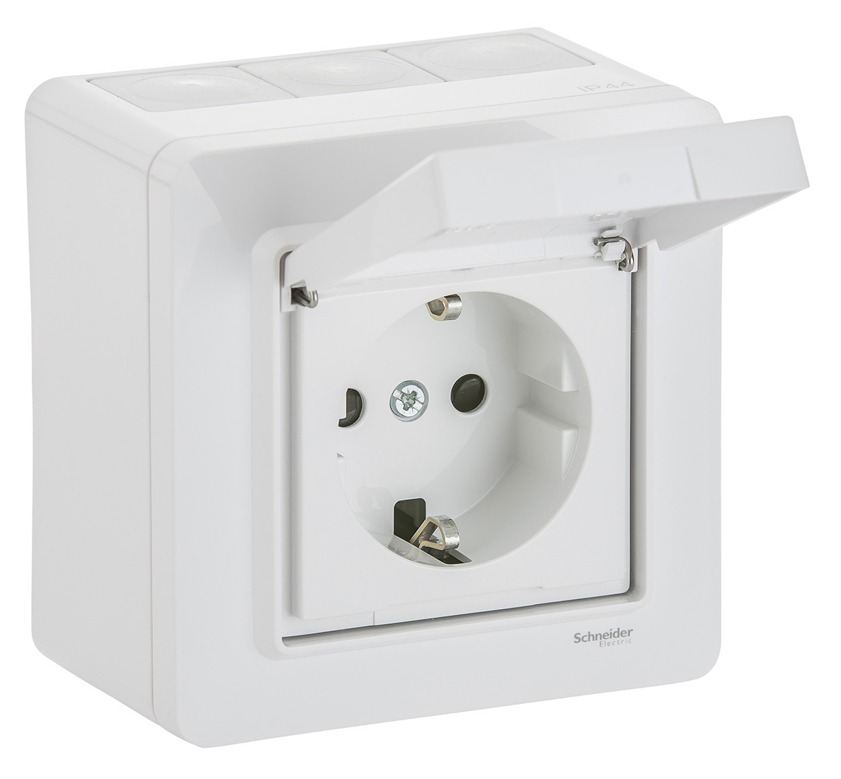 Stikkontakt Schneider Electric Exxact med Lokk