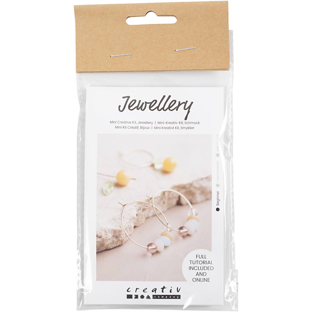 Smykker Creativ Company Mini DIY Kit Kreoler med Perler