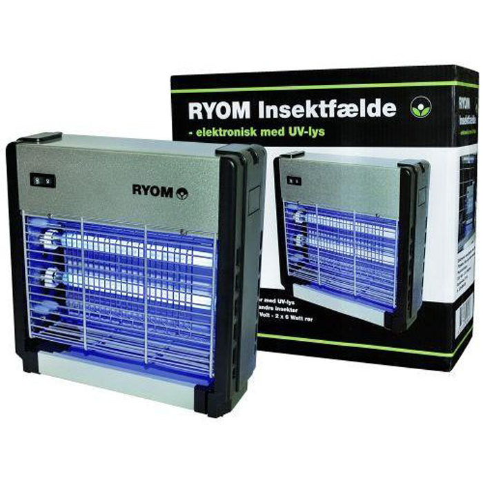 Myggfanger Ryom Effektiv 75m2 UV - Lys Aluminium/Plast