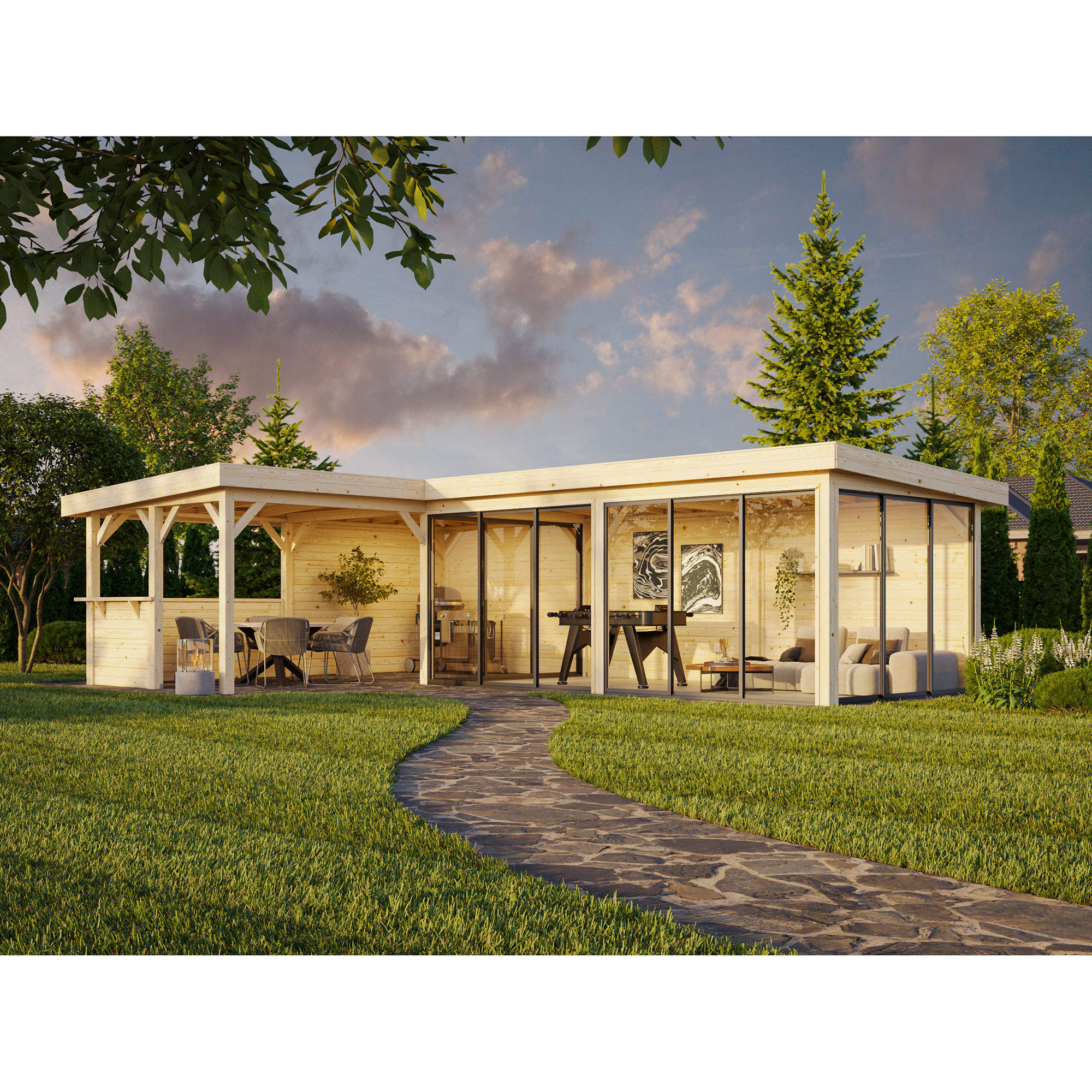 Hagestue Palmako Lenna 33,2 m2 Set 421 Slide