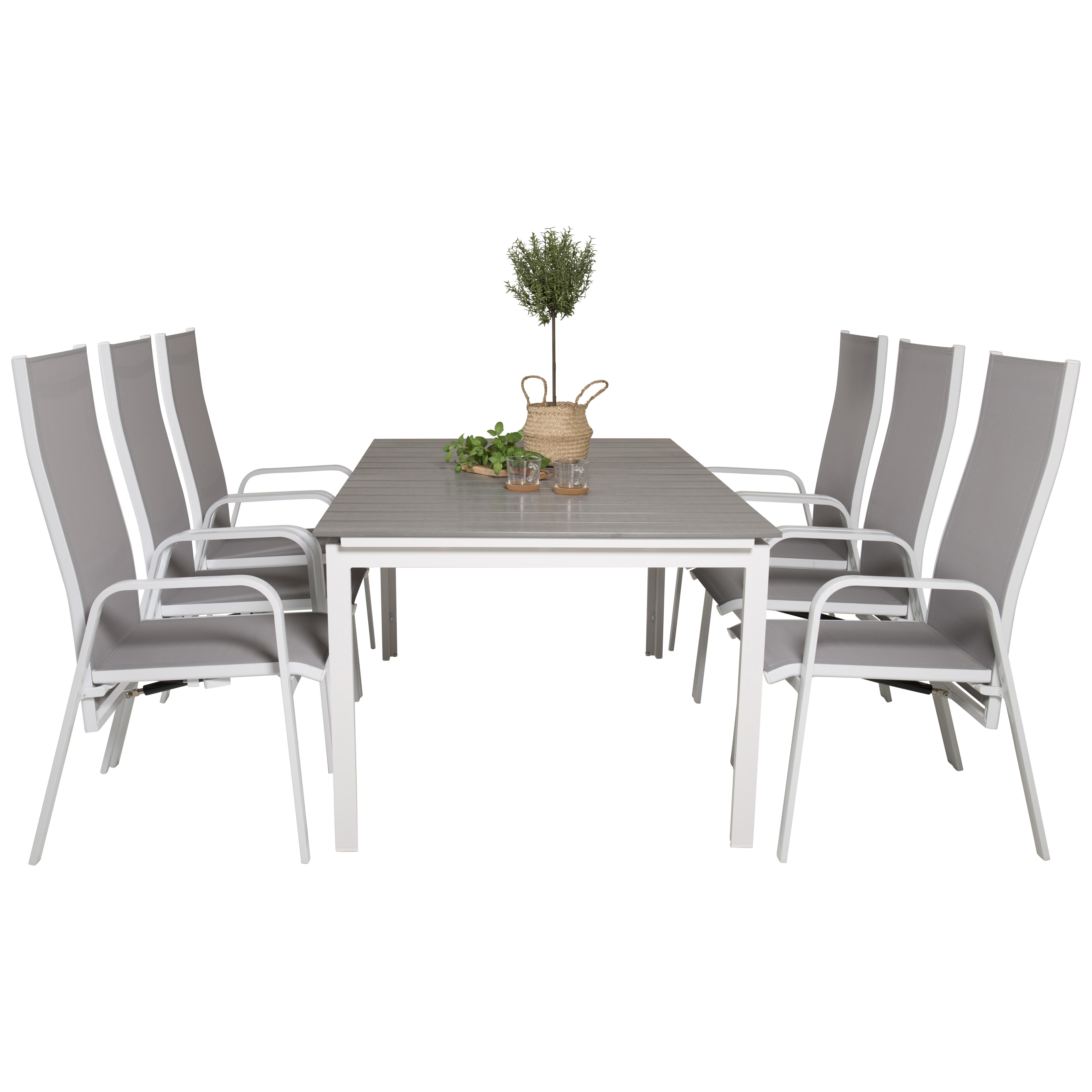 Spisegruppe Venture Home Lova 160/240 med 6 Copacabana Stoler