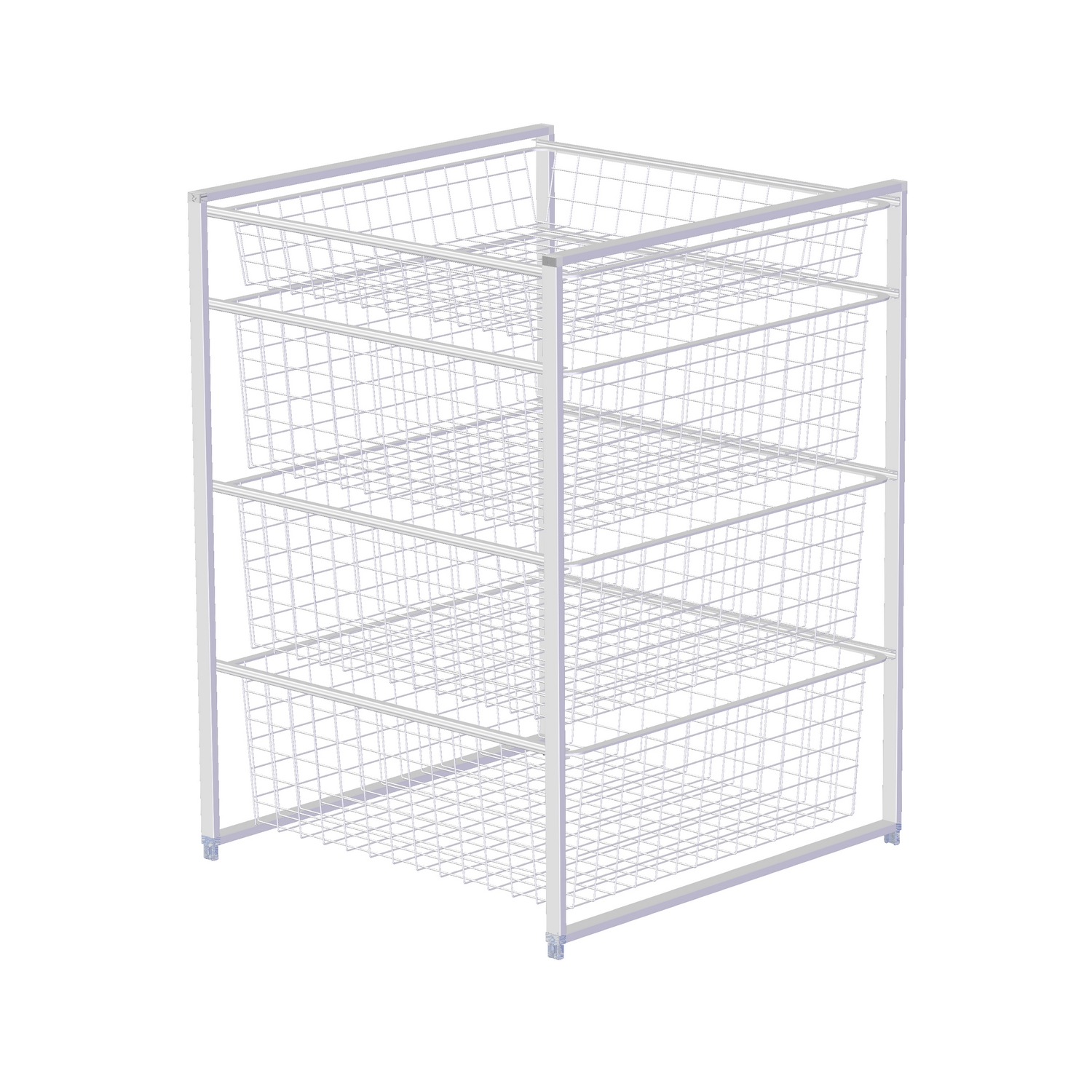 Startsett Lundbergs Wide Trådhyller Hvit 550 mm