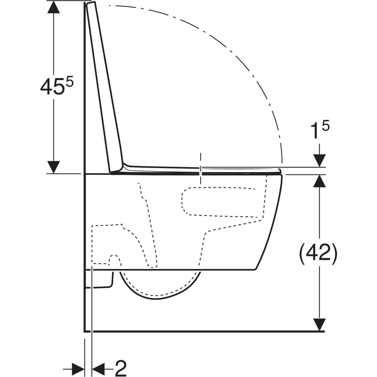Vägghängd Toalettstol Geberit iCon Rimfree Turboflush