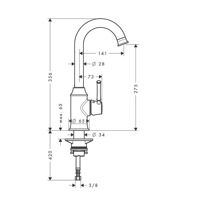 Kjøkkenbatteri Hansgrohe Talis Classic