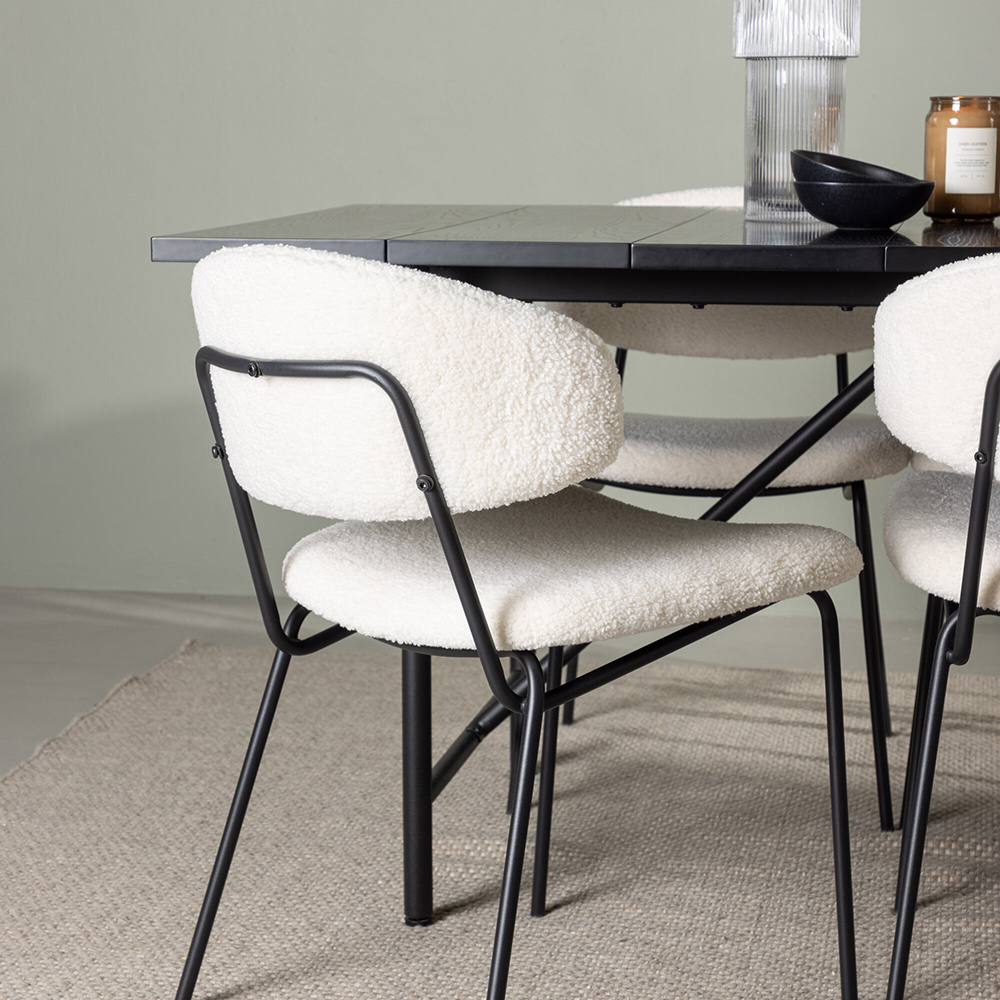 Spisegruppe Venture Home Astrid med 6 Chico Stoler