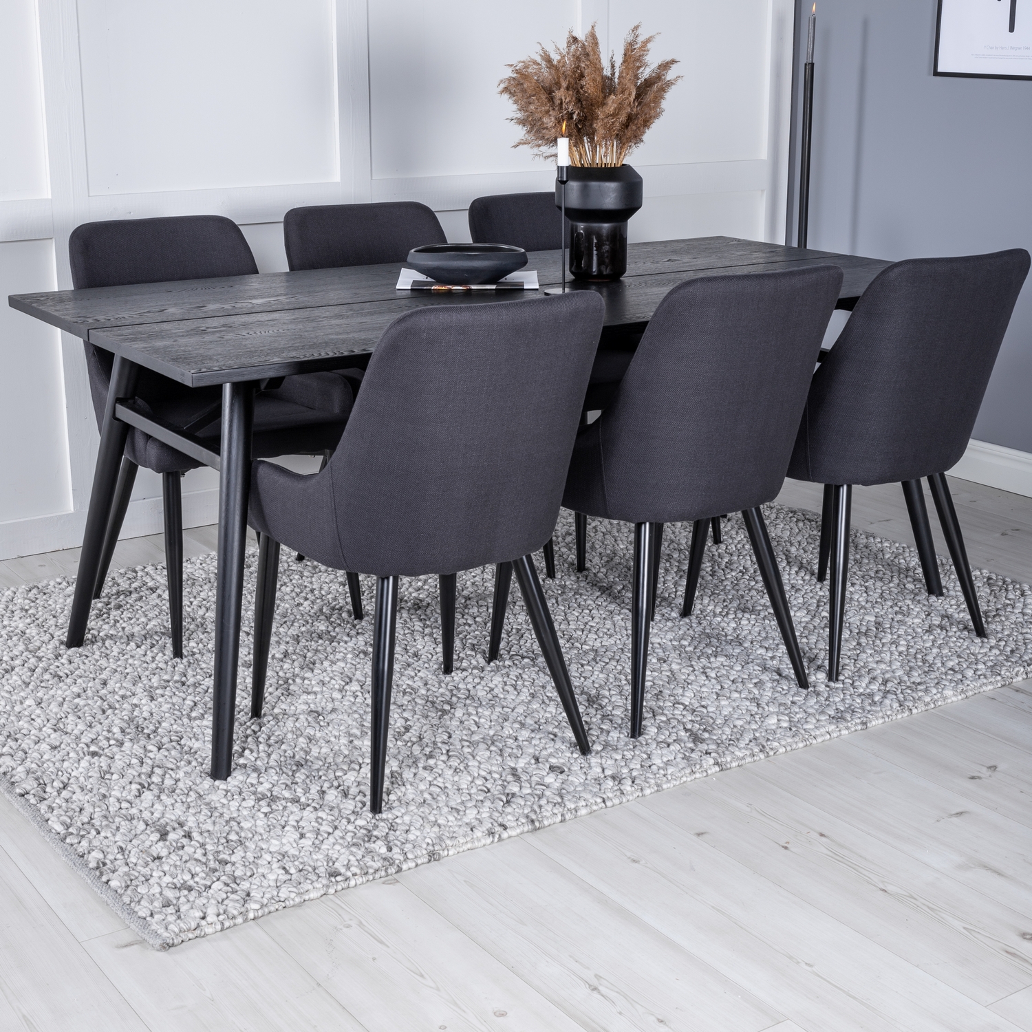 Spisegruppe Venture Home Salt med 6 Plake Stoler