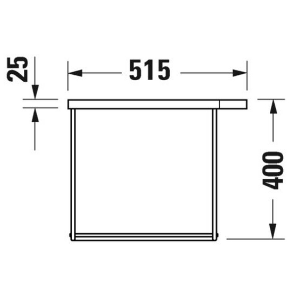 Metallkonsoll Duravit DuraSquare Vegghengt til Servant
