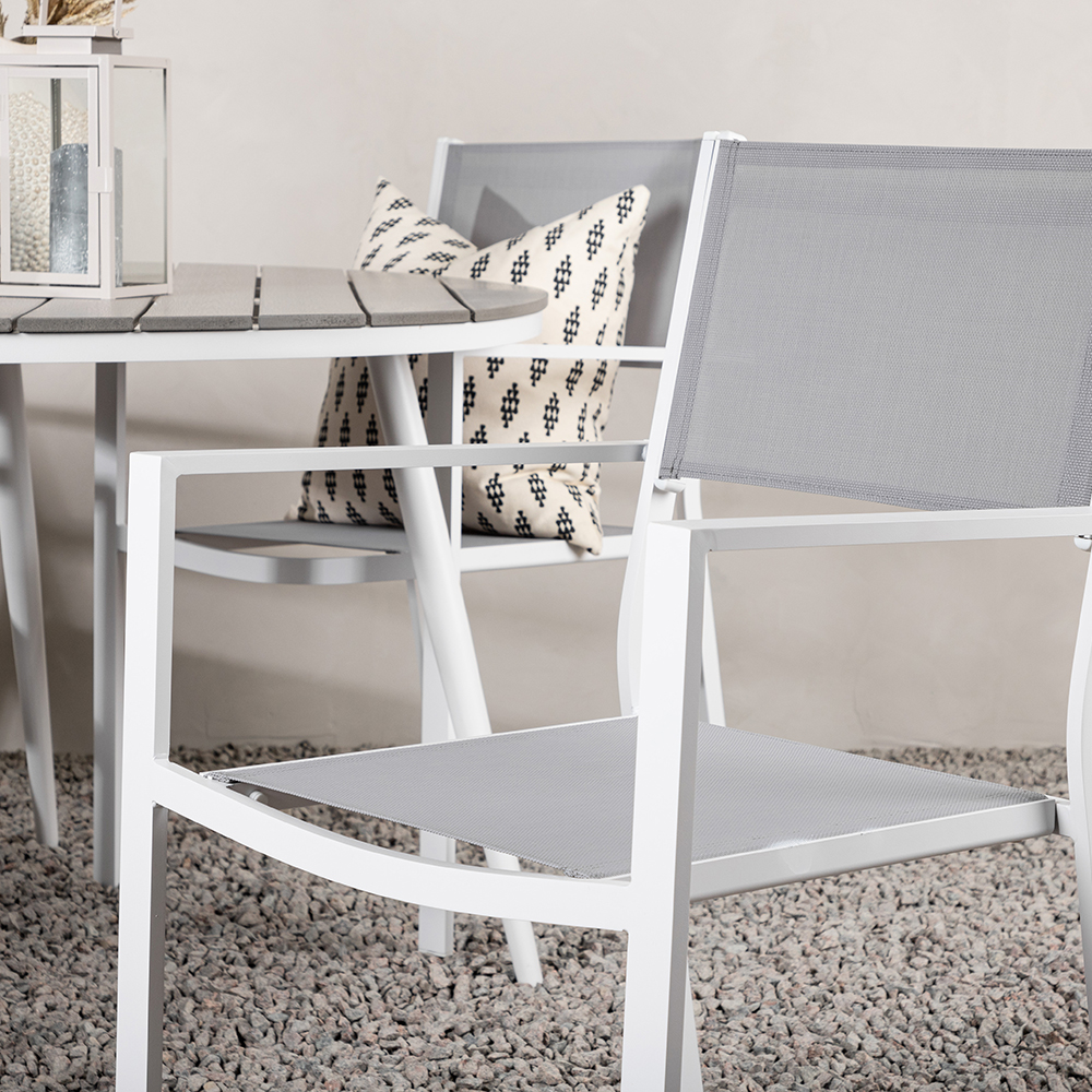 Spisegruppe Venture Home Break Ø120 cm med 4 Copacabana Stoler