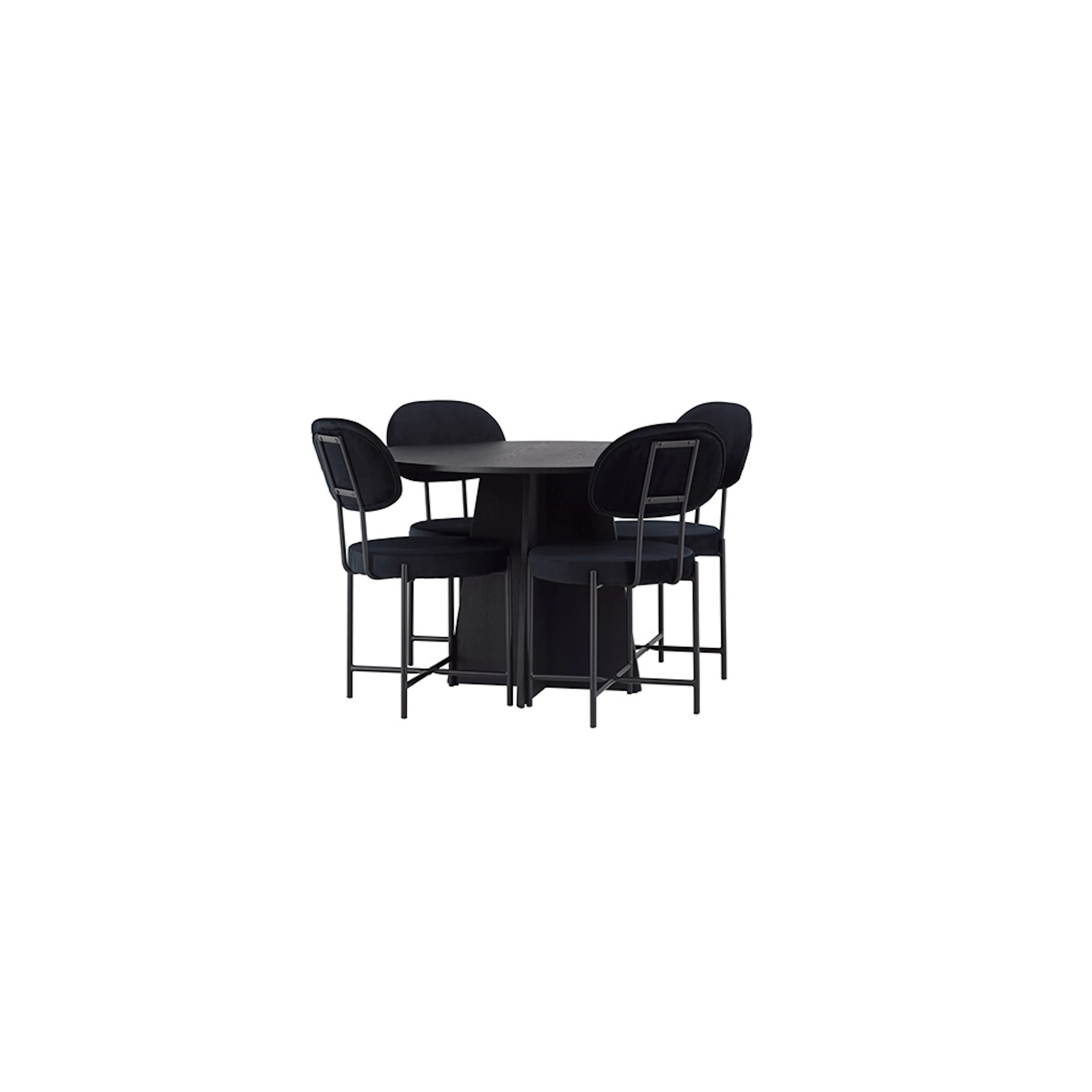 Spisegruppe Venture Home Bootcut Ø110 cm med 4 stk Stella Stoler