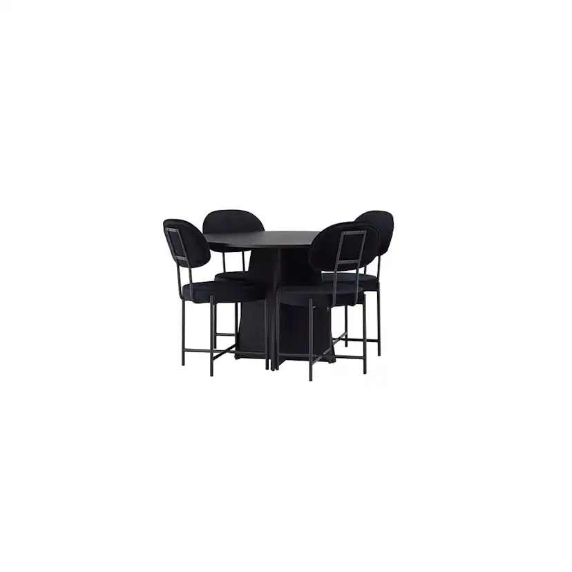 Spisegruppe Venture Home Bootcut Ø110 cm med 4 stk Stella Stoler