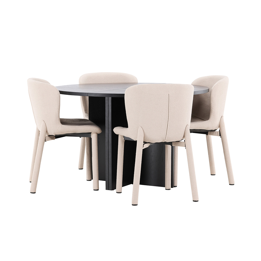 Spisegruppe Venture Home Strada Ø120 cm med 4st Astoria Spisestoler