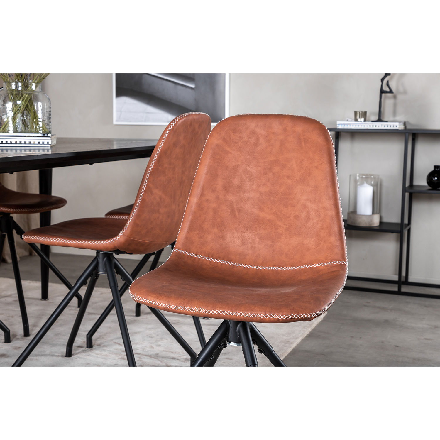 Spisegruppe Venture Home Dipp med 6 Polar Spin Stoler