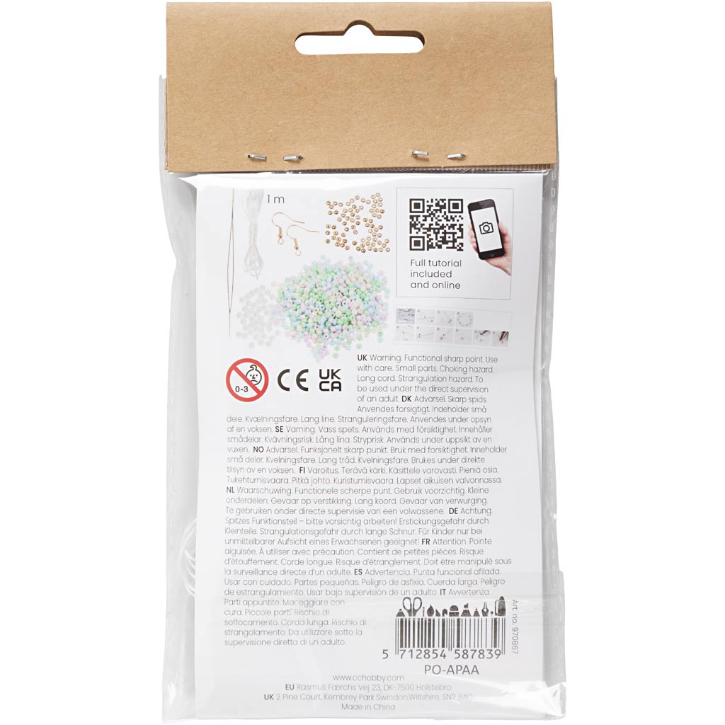 Smykker Creativ Company Mini DIY Kit Elastisk Armbånd og Ørering