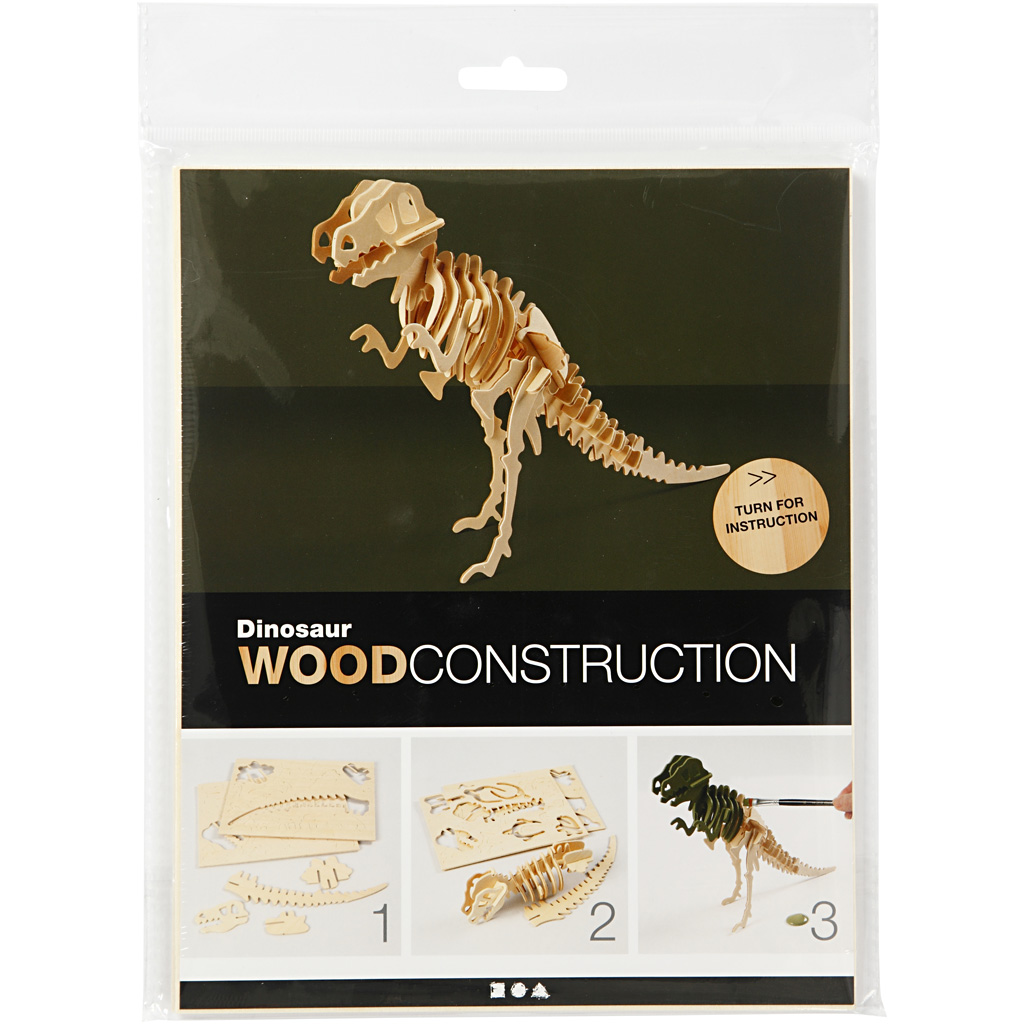 3D Puslespill Creativ Company Dinosaur Størrelse 33x8x23 cm 1 stk