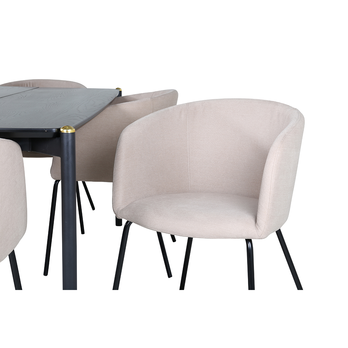 Spisegruppe Venture Home Paris med 6 Bergen Stoler Polyesterlinen