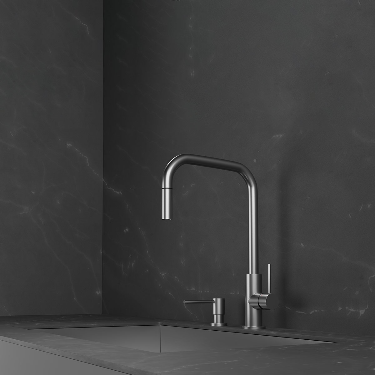 Diskmedelspump Scandtap Steel Clean Dispenser