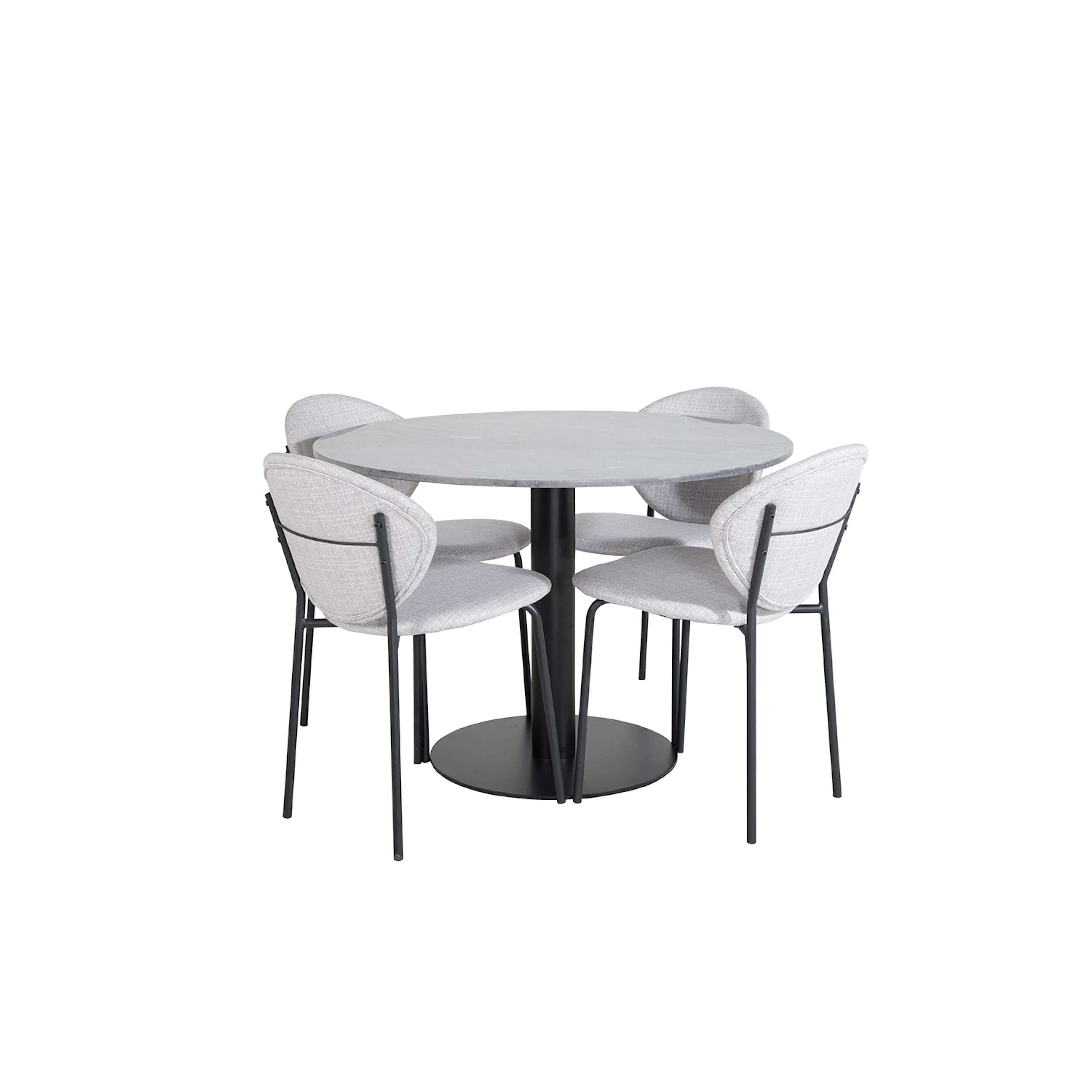 Spisegruppe Venture Home Estelle med 4 Valor Stoler Polyester