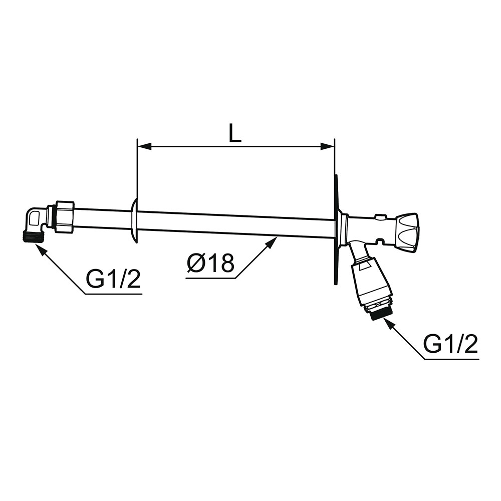 Vattenutkastare FM Mattsson med Vakuumventil och Ratt