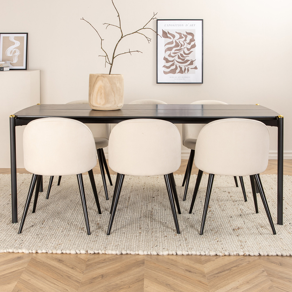 Spisegruppe Venture Home Paris Spisebord og Valentina Spisestol