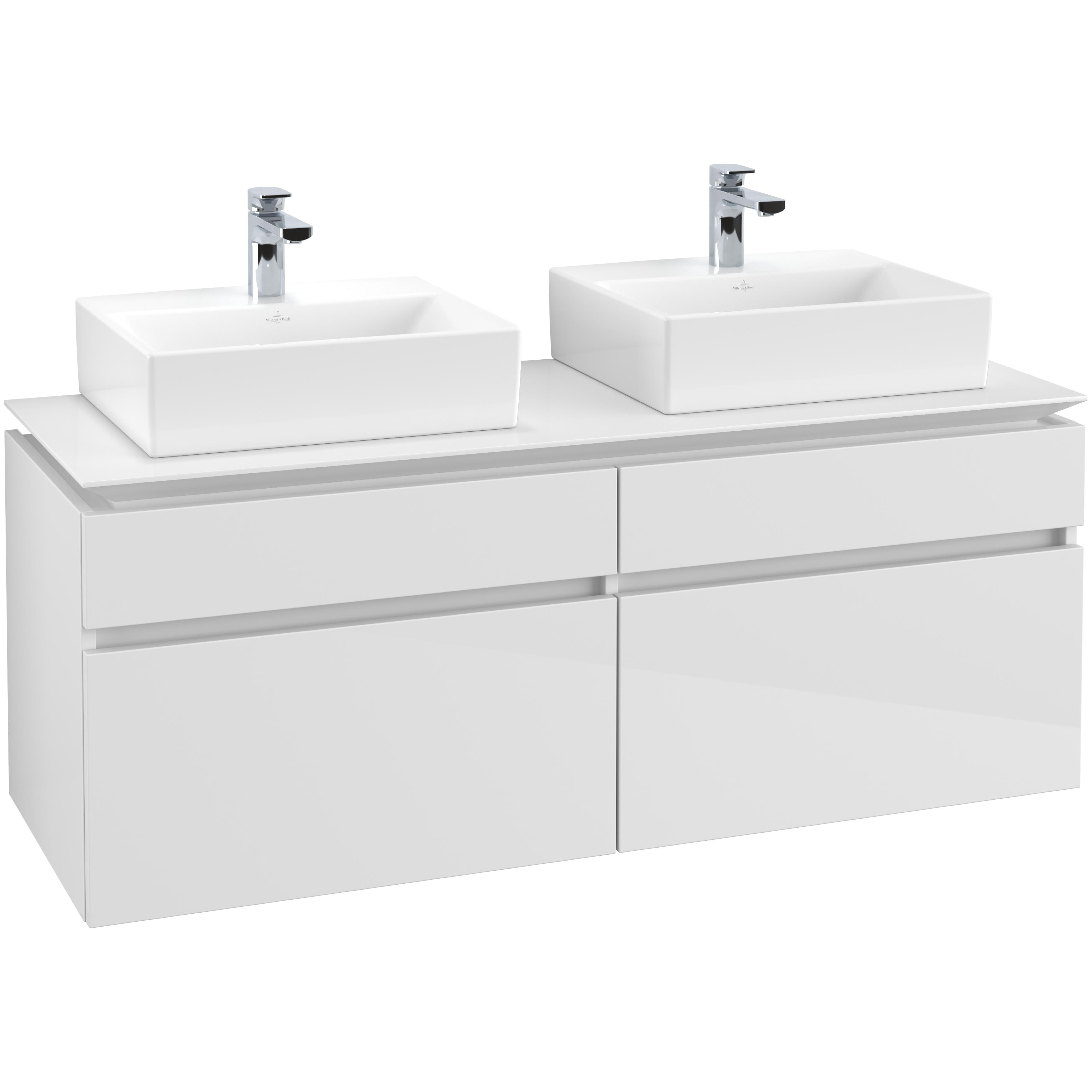 Tvättställsskåp Villeroy & Boch Legato 1400 med 4 Lådor för Två Tvättställ | badrum - badrumsmobler - tvattstallsskap-och-kommod | KakelKungen