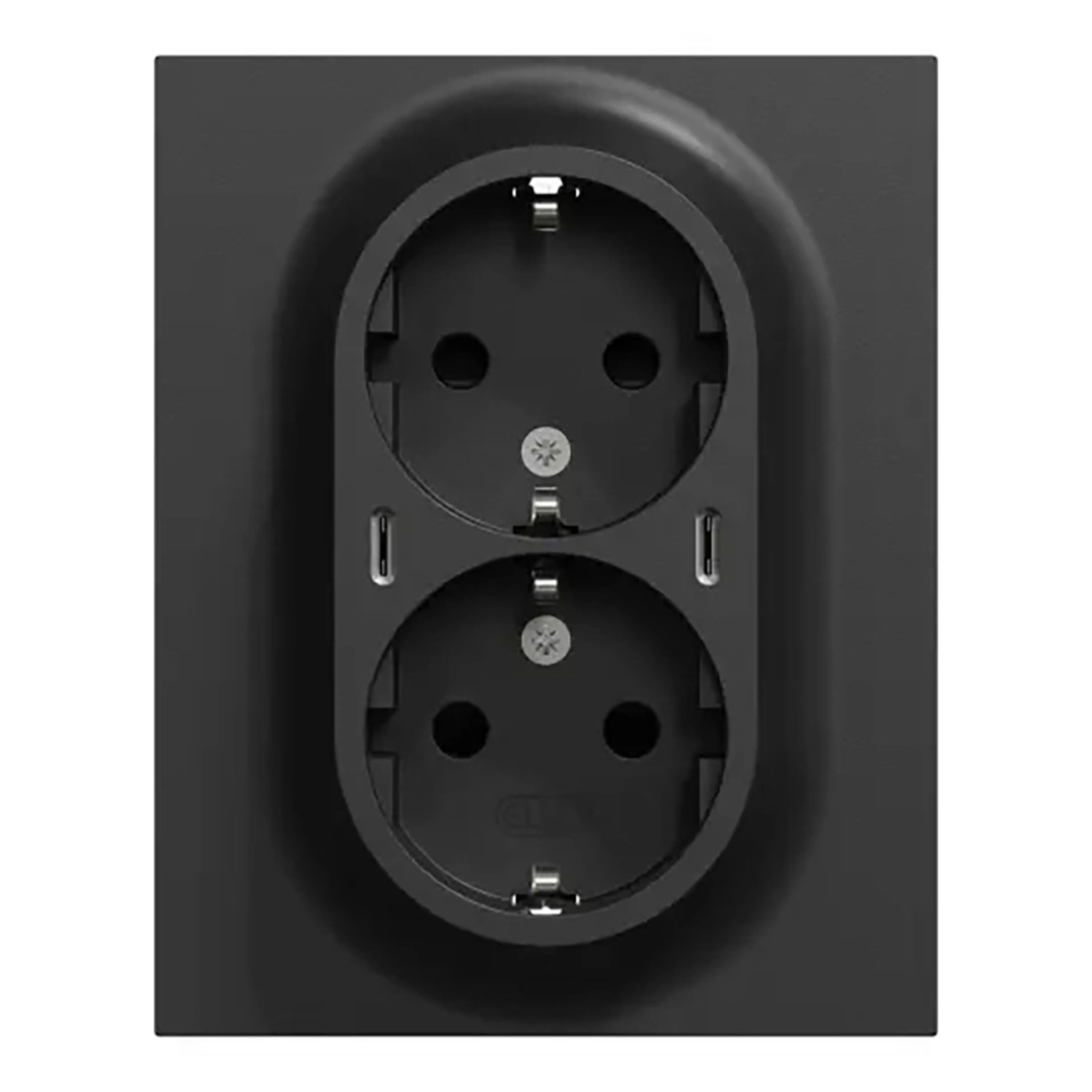 Vegguttak Elko One USB 2-veis Jordet Skruetilkobling