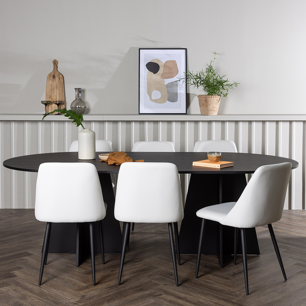 Spisegruppe Venture Home Bootcut med 6 stk Night Stoler