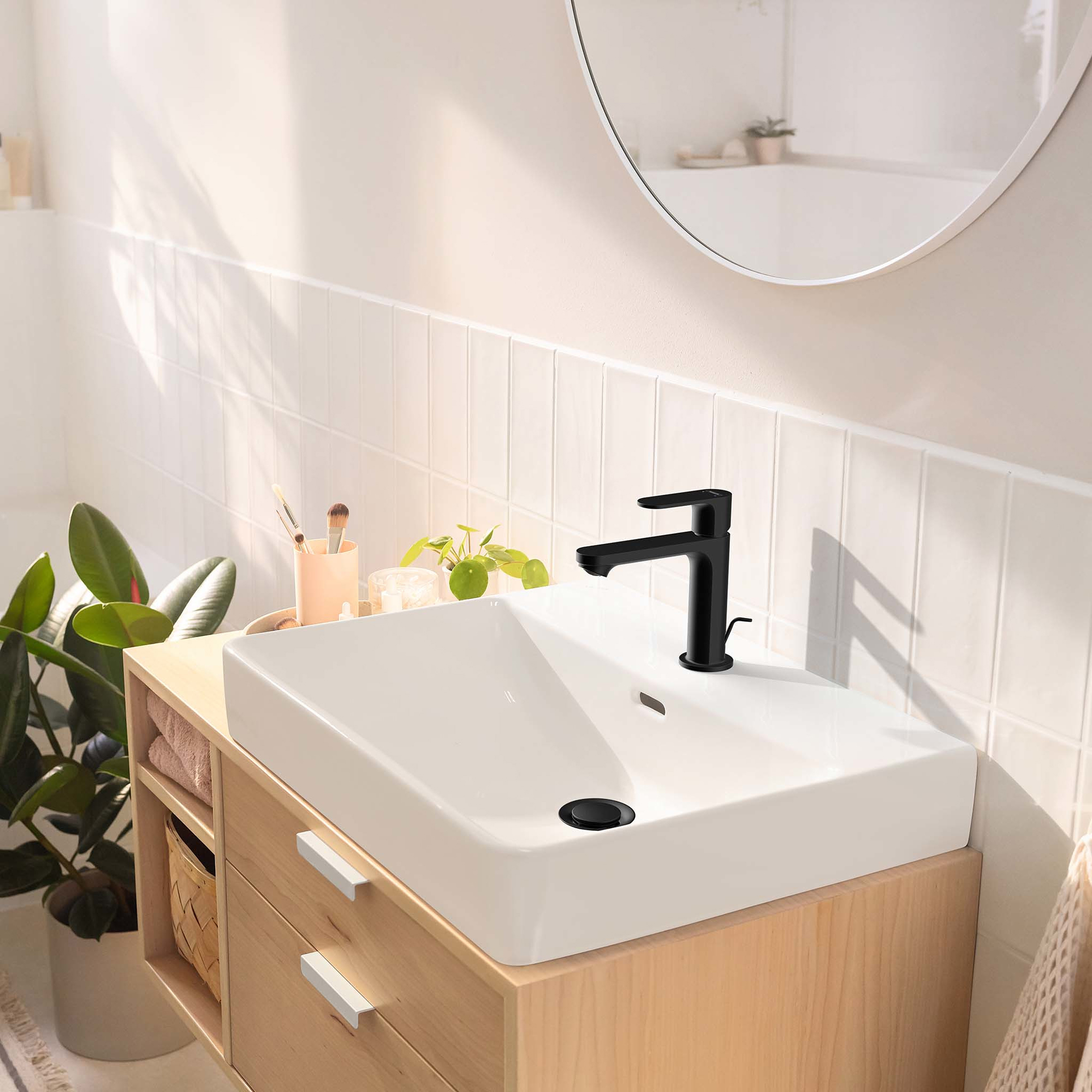 Servantbatteri Hansgrohe Rebris S 1-greps 110 CoolStart med Løfteventil