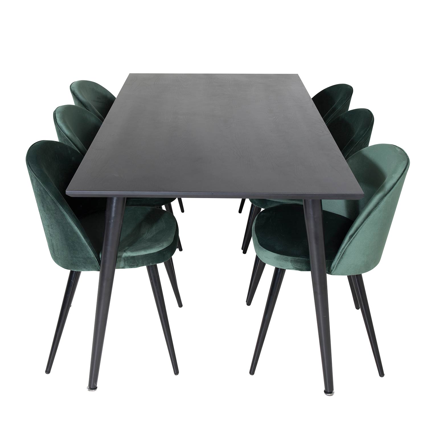 Spisegruppe Venture Home Dipp med 6 Velvet Stoler