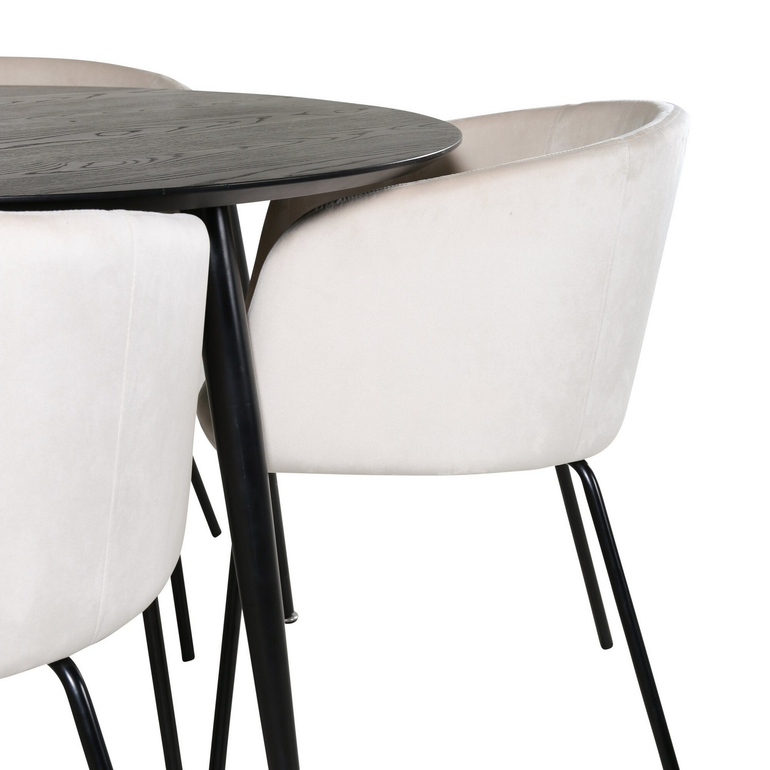 Spisegruppe Venture Home Dipp Ø115 cm med 4 Berit Stoler