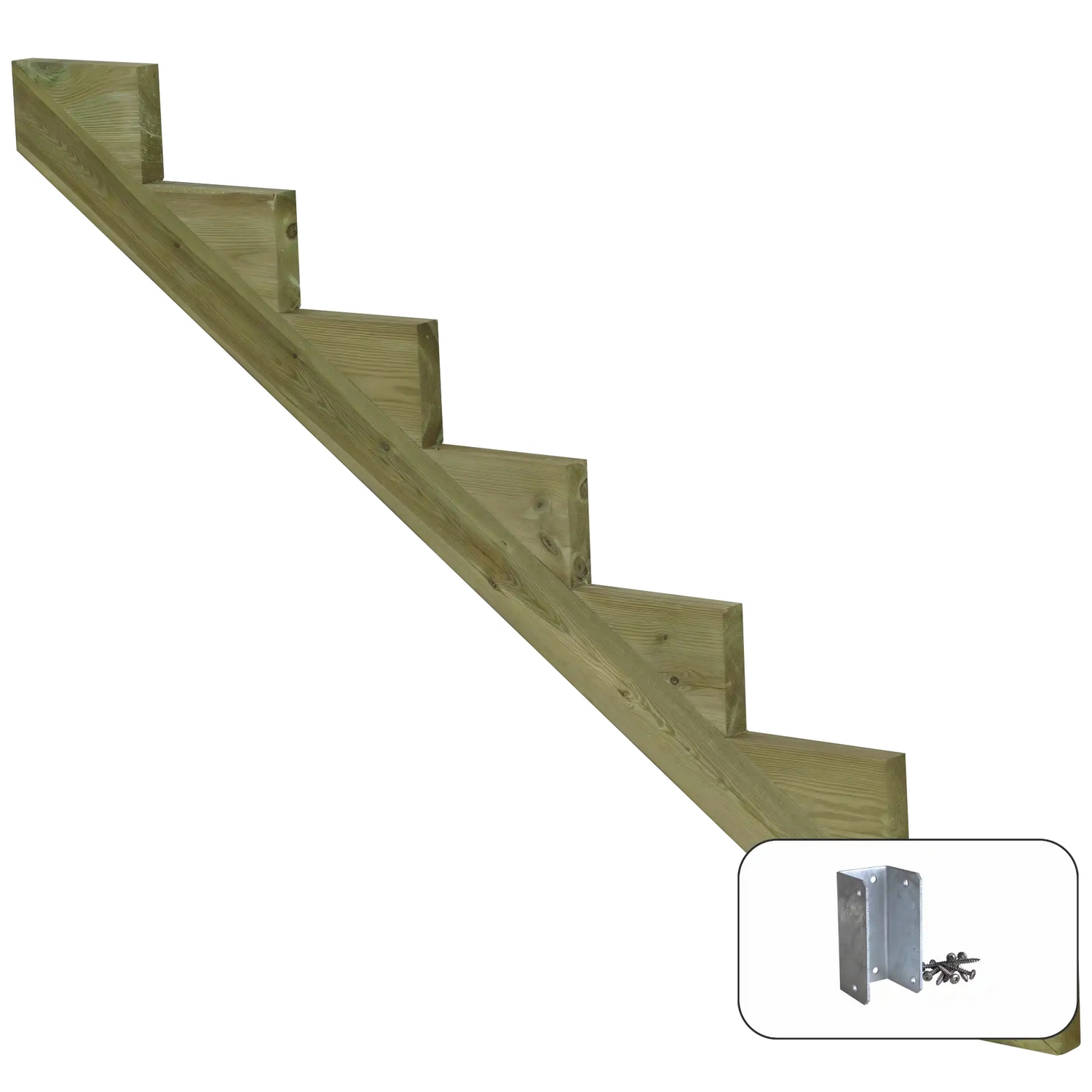 Trappevange PLUS Trinndybde 25cm med Beslag