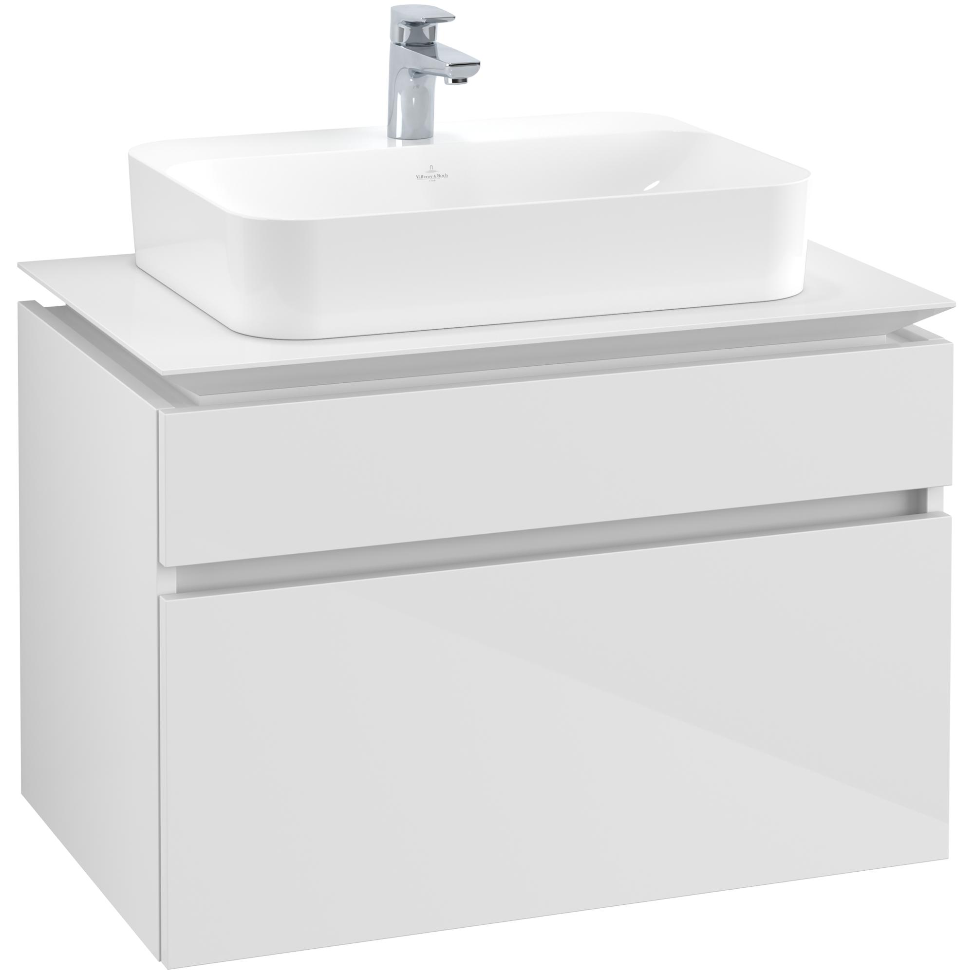 Tvättställsskåp Villeroy & Boch Legato med 2 Lådor för Ytmonterat Tvättställ från Finion & Memento | badrum - badrumsmobler - tvattstallsskap-och-kommod | KakelKungen