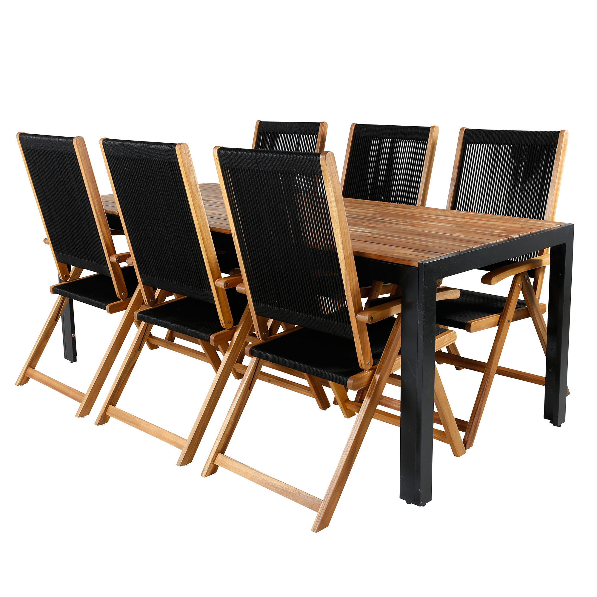 Spisegruppe Venture Home Bois med 6 Lumi Stoler