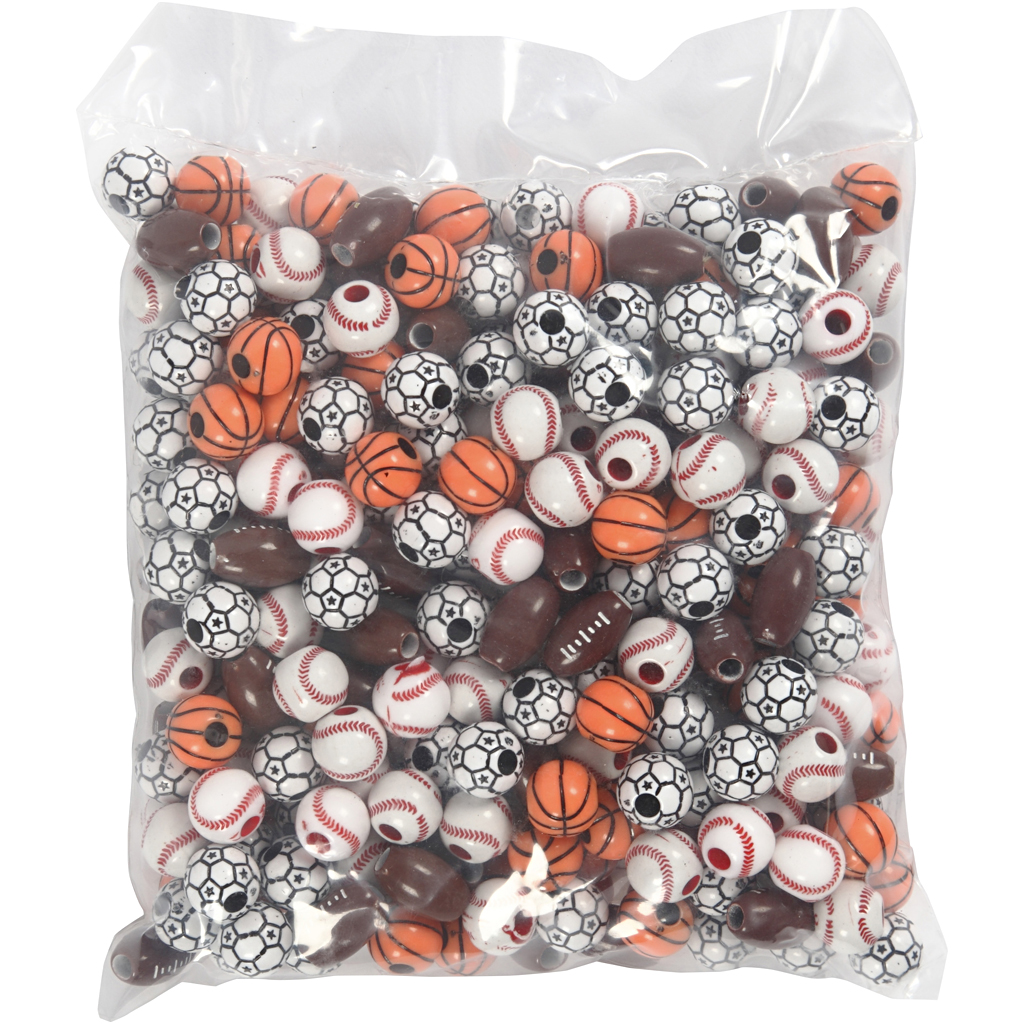 Sportperler Creativ Company Ass Farger Str 11-15 mm Hullstr 3-4 mm 270 g/1 Pk