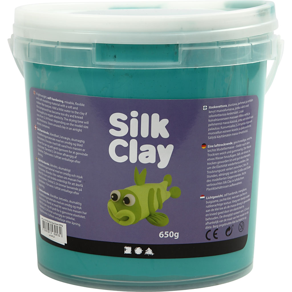 Silk Clay®, grön, 650 g/ 1 hink Grønn